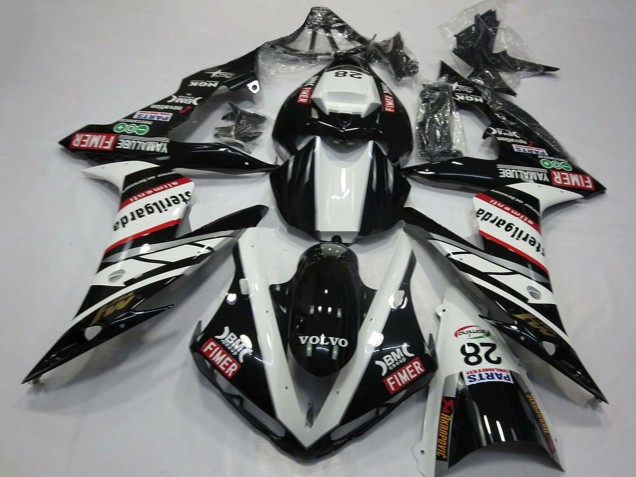 2004-2006 White Black Volvo Fimer Yamalube Sterilgarda 28 Yamaha R1 Motorcycle Fairings UK