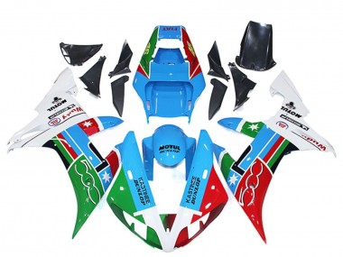 Buy 2002-2003 White Blue Red Green Motul Michelin Dunlop Yamaha R1 Motorcycle Fairings UK