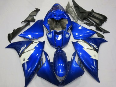 Buy 2012-2014 Blue White Yamaha R1 Motorcycle Fairings UK