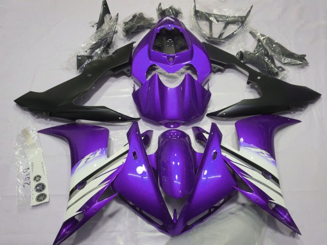 2004-2006 Purple White Matte Black Yamaha R1 Motorcycle Fairings UK