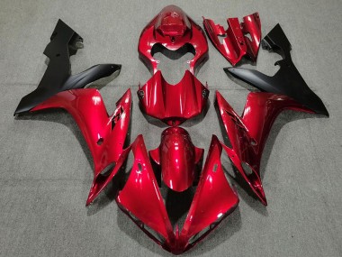 Buy 2004-2006 Candy Red Matte Black Yamaha R1 Motorcycle Fairings UK