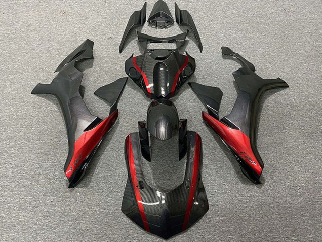 2015-2019 Carbon Fiber Style Red Yamaha R1 Motorcycle Fairings UK