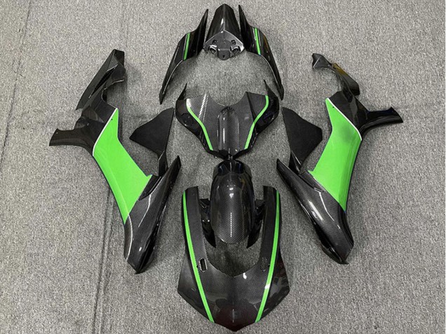 2015-2019 Carbon Fiber Green Yamaha R1 Motorcycle Fairings UK