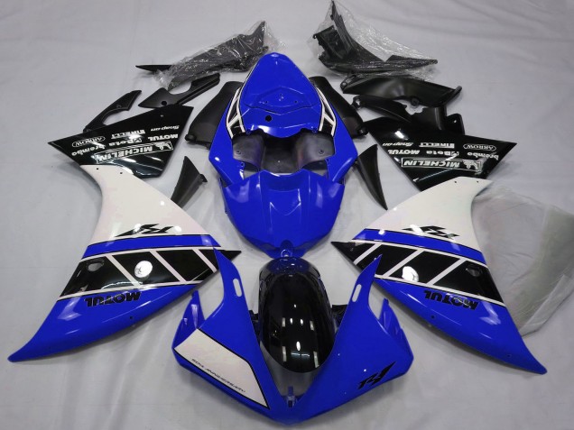 2012-2014 White Blue Glossy Black Yamaha R1 Motorcycle Fairings UK