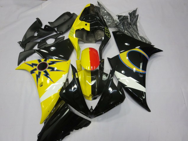 2012-2014 Yellow Black Red Yamaha R1 Motorcycle Fairings UK