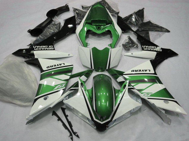 2007-2008 White Green Black Yamaha R1 Motorcycle Fairings UK