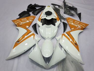 Buy 2012-2014 White Orange Yamaha R1 Motorcycle Fairings UK