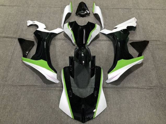 2015-2019 White Green Glossy Black Yamaha R1 Motorcycle Fairings UK