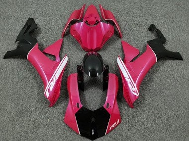 Buy 2015-2019 Hot Pink White Glossy Black Yamaha R1 Motorcycle Fairings UK