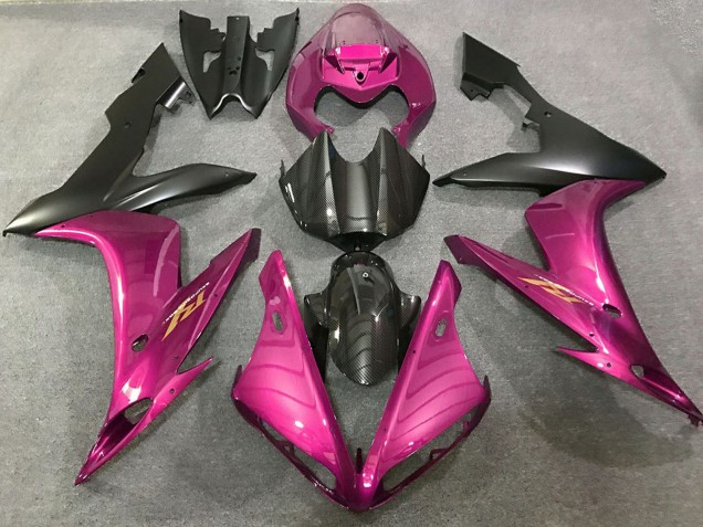 2004-2006 Hot Pink Carbon Fiber Style Yamaha R1 Motorcycle Fairings UK