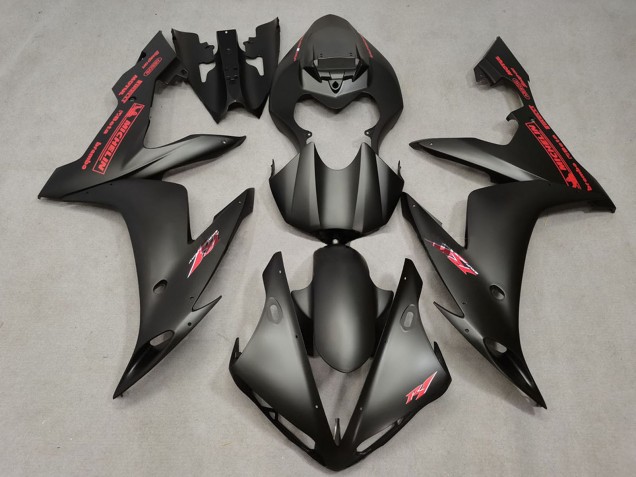 2004-2006 Matte Black Red Yamaha R1 Motorcycle Fairings UK