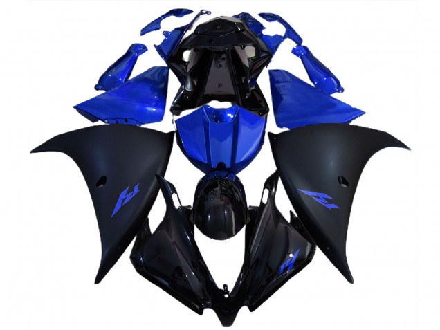 2012-2014 Glossy Black Matte Black Blue Yamaha R1 Motorcycle Fairings UK