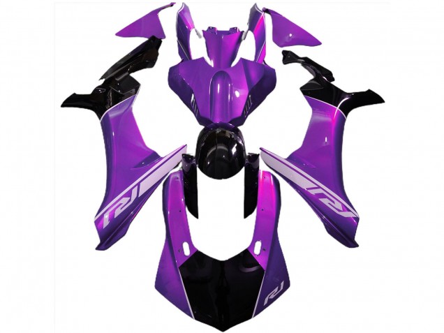 2015-2019 Purple Glossy Black Silver Yamaha R1 Motorcycle Fairings UK