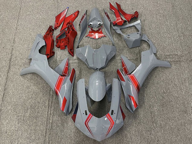 2015-2019 Nardo Grey Red Yamaha R1 Motorcycle Fairings UK