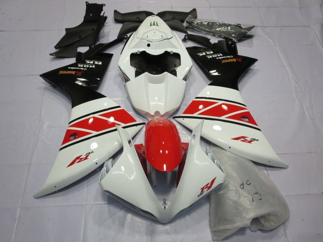 2012-2014 White Red Black Yamaha R1 Motorcycle Fairings UK