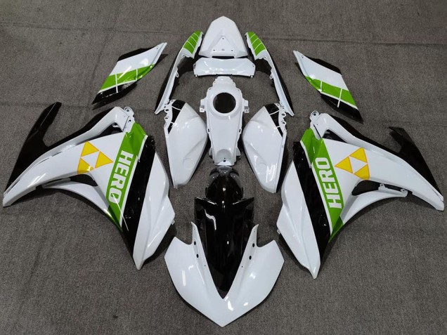 2015-2018 White Green Glossy Black Yamaha R3 Motorcycle Fairings UK
