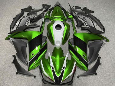 Buy 2015-2018 Green White Glossy Black Yamaha R3 Motorcycle Fairings UK