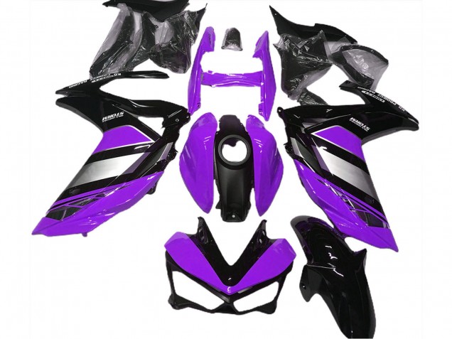 2015-2018 Purple Silver Glossy Black Yamaha R3 Motorcycle Fairings UK