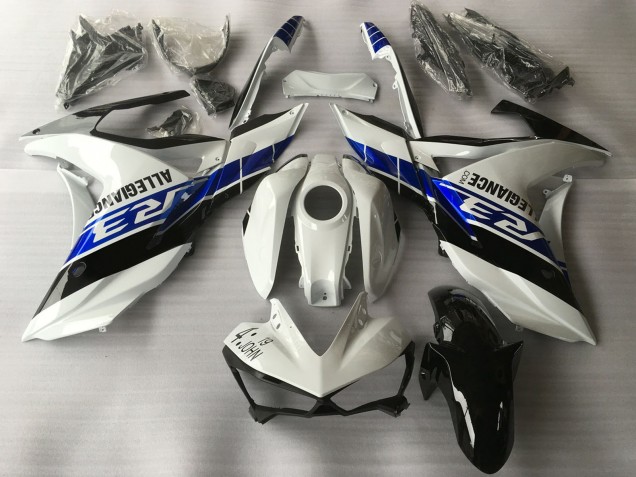 2015-2018 White Blue Black Yamaha R3 Motorcycle Fairings UK