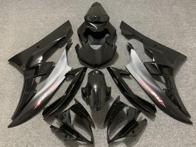 2006-2007 Glossy Black Silver Yamaha R6 Motorcycle Fairings UK