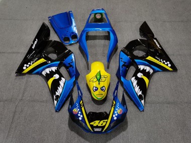 Buy 1998-2002 Blue Yellow Black Shark 46 Yamaha R6 Motorcycle Fairings UK