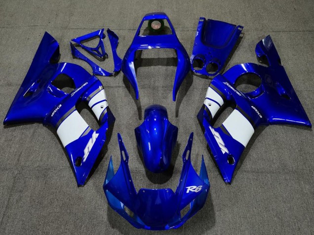1998-2002 Blue White Yamaha R6 Motorcycle Fairings UK