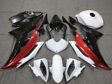 Buy 2008-2016 White Red Glossy Black Yamaha R6 Motorcycle Fairings UK