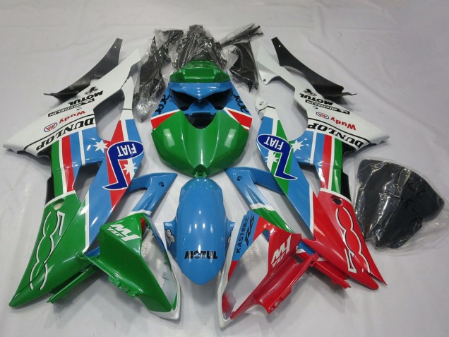 2008-2016 White Light Blue Green Red Fiat Dunlop Michelin Motul Yamaha R6 Motorcycle Fairings UK