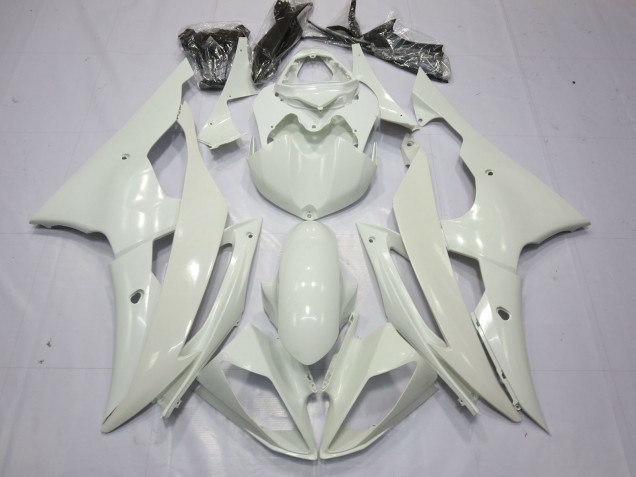 2008-2016 Pearl White Yamaha R6 Motorcycle Fairings UK