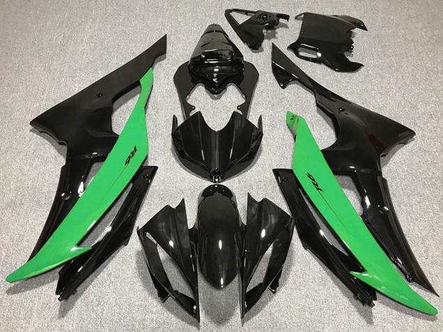 2008-2016 Green Glossy Black Yamaha R6 Motorcycle Fairing UK