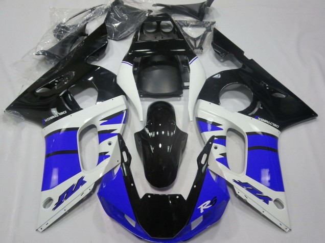 1998-2002 White Blue Glossy Black Yamaha R6 Motorcycle Fairings UK