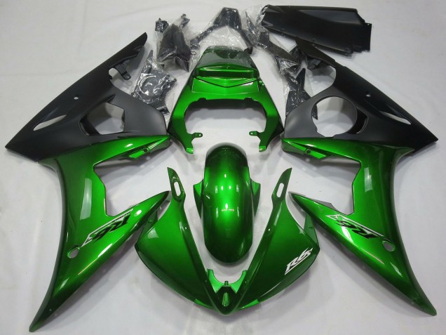 2005 Dark Green Matte Black Yamaha R6 Motorcycle Fairings UK