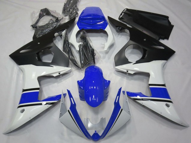 2003-2004 White Blue Matte Black Yamaha R6 Motorcycle Fairings UK