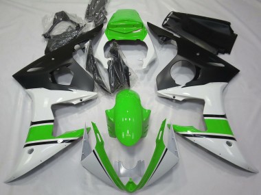 Buy 2003-2004 White Green Matte Black Yamaha R6 Motorcycle Fairings UK