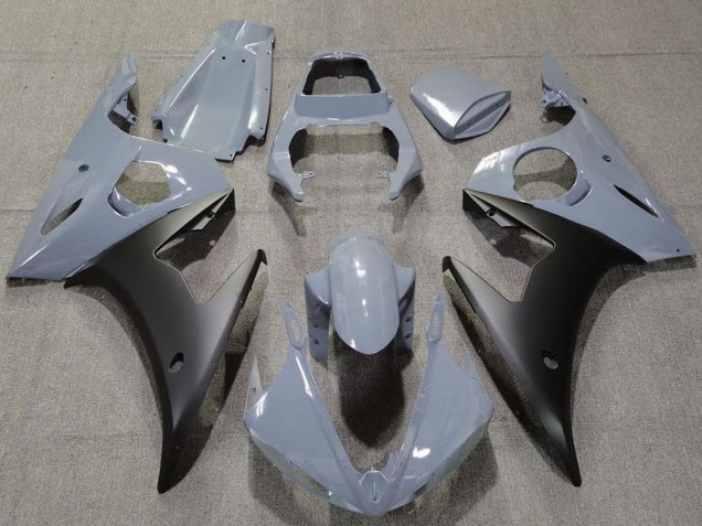 2003-2004 Nardo Grey Matte Black Yamaha R6 Motorcycle Fairings UK