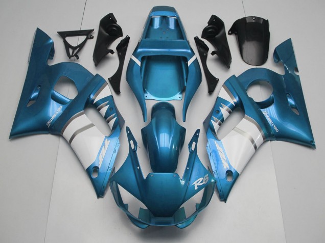 1998-2002 Blue White Silver Yamaha R6 Motorcycle Fairings UK