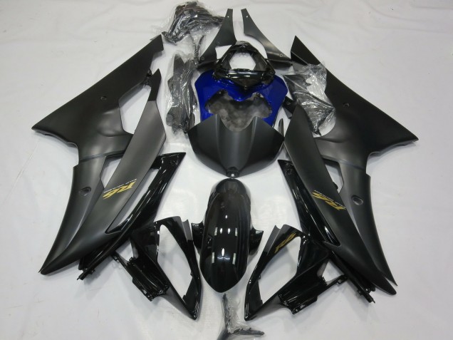 2008-2016 Glossy Black Matte Black Blue Gold Decals Yamaha R6 Motorcycle Fairings UK