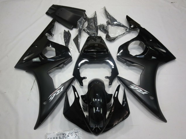 2005 Glossy Black Matte Black White Yamaha R6 Motorcycle Fairings UK