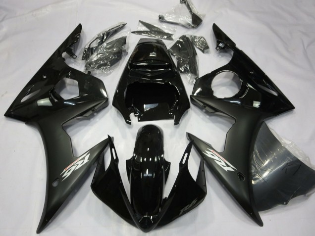 2003-2004 Glossy Black Matte Black White Decals Yamaha R6 Motorcycle Fairings UK