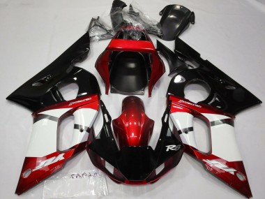 Buy 1998-2002 Red White Glossy Black Yamaha R6 Motorcycle Fairing UK