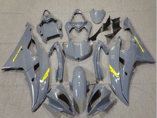2008-2016 Nardo Grey High Viz Yellow Decals Yamaha R6 Motorcycle Fairings UK