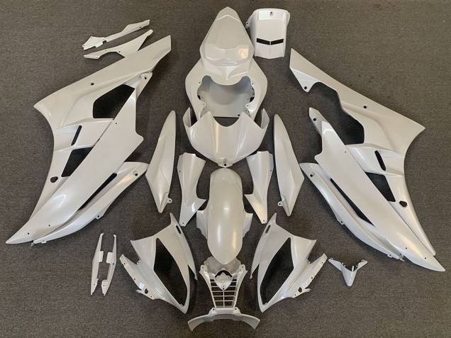 2006-2007 Pearl White Yamaha R6 Motorcycle Fairings UK