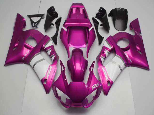 1998-2002 Pink White Yamaha R6 Motorcycle Fairings UK