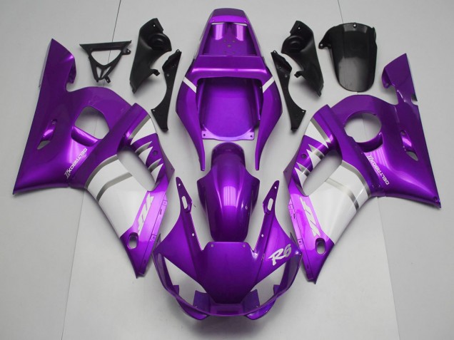 1998-2002 Purple White Yamaha R6 Motorcycle Fairings UK