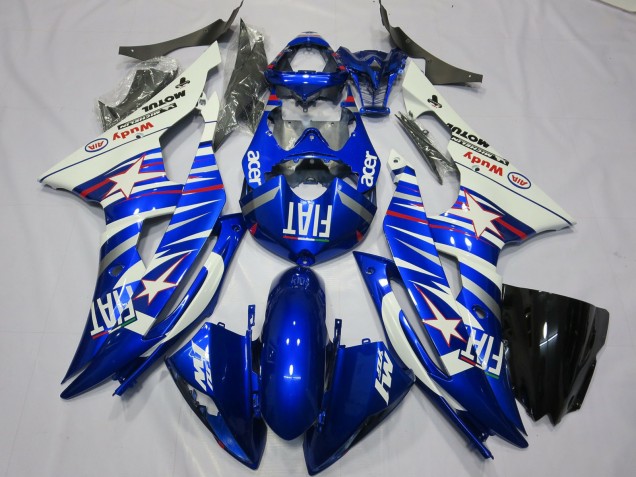 2008-2016 White Blue Fiat Acer Motul Michelin Yamaha R6 Motorcycle Fairings UK