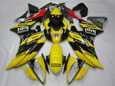 Buy 2006-2007 Yellow Black Red Motul Monster Yamaha R6 Motorcycle Fairings UK