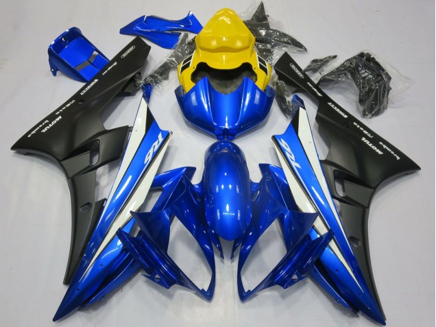 2006-2007 Yellow Blue White Matte Black Motul Yamaha R6 Motorcycle Fairings UK