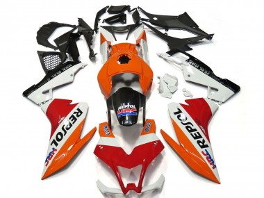 Buy 2012-2018 Orange White Red Glossy Black Repsol Aprilia RS4 125 Motorcycle Fairings UK