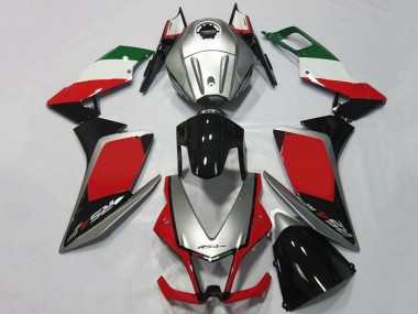 Buy 2012-2018 Silver Red Glossy Black Aprilia RS4 125 Motorcycle Fairings UK