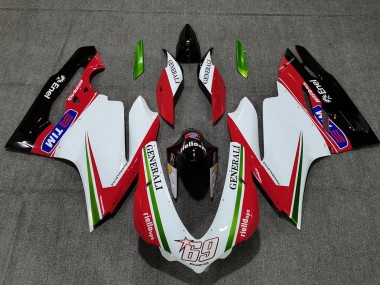 Buy 2015-2017 White Red Green Glossy Black Generali Tim 69 Ducati 959 1299 Motorcycle Fairings UK